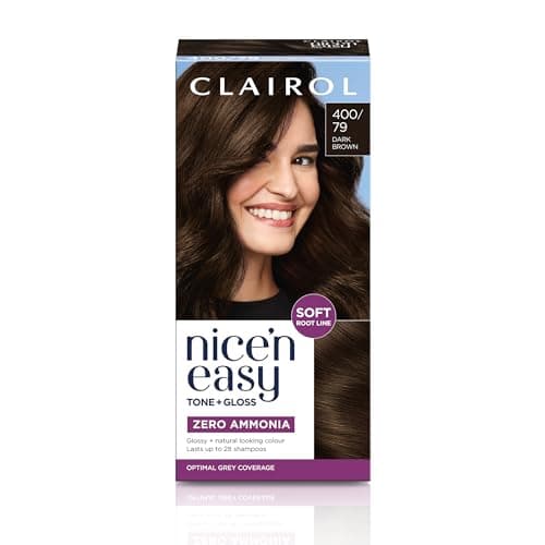 Image of Clairol Nice'n Easy Tone+Gloss Semi Permanent Hair Dye - 400/79 Dark Brown