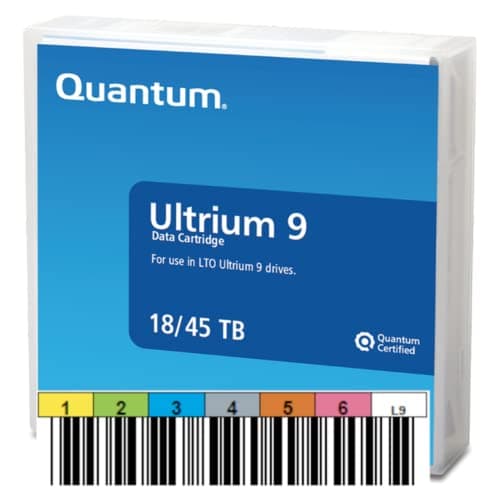 Image of Quantum Tape, LTO, Ultrium-9, MR-L9MQN-BC 18TB/45TB, LTO-9, Custom Labelled