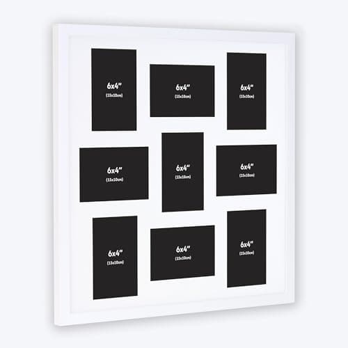 Image of 8/9/10/12/16/20 Photos Large Multi Picture Frame Collage Aperture Decor Memories-9 Aperture-White