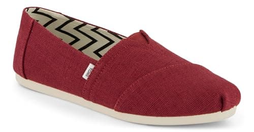 Image of TOMS Women's Alpargata Classic Espadrille, Ruby Heritage Canvas, 7