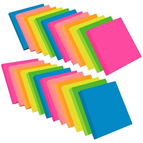 Image of ZCZN 6 Bright Assorted Colours Sticky Notes, 76 x 76 mm, 100 Sheets/Pad, Sticky Issue is Improved, 24 Pads