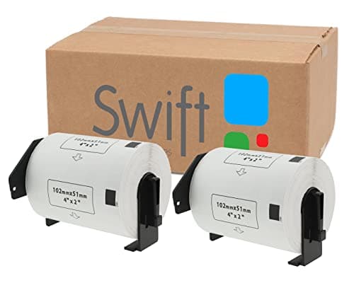Image of Swift 50 x Compatible DK-11240 102mm x 51mm White Thermal Barcode Labels Compatible with Brother QL-1100 QL-1060N QL-570 QL-580 QL-700 QL-710W QL-800 QL-810W QL-820NWB Printers