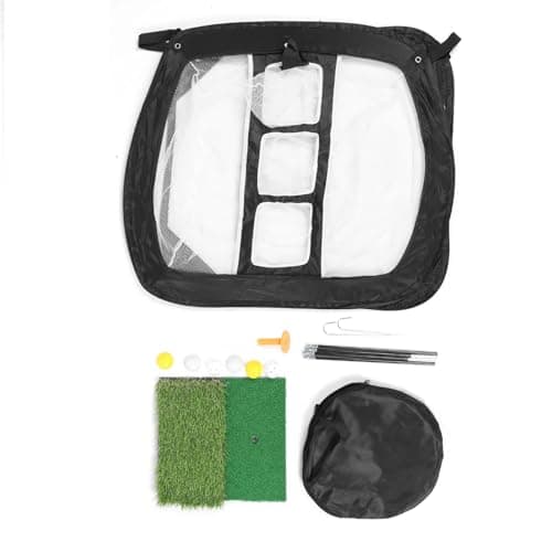 Image of Golf Putting and Driving Practice Net with Mat and Tee Bag – Heavy - Duty Hitting Screen for Backyard, Indoor & Outdoor Training – All - in - One Swing, Chip & Drive Simulator