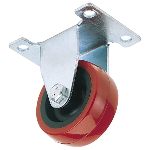 Image of Draper 65512 75 kg 50 mm Diameter S.W.L Fixed Plate Fixing Polyurethane Wheel