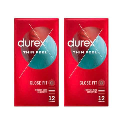 Image of Durex - Thin Feel Close Fit Condoms - Pack of 12 x 2