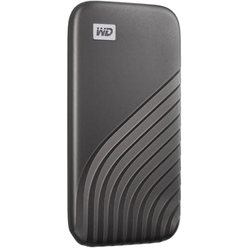 Image of WD 4TB My Passport Portable SSD, External NVMe Solid State Drive, USB-C, up to 1050 MB/s, Works with PC, Xbox and Playstation, 2-meters drop resistance, Space Grey