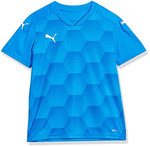 Image of PUMA Unisex Youth TeamFinal 21 Graphic Jersey, Electric Blue Lemonade/Team Power Blue, M