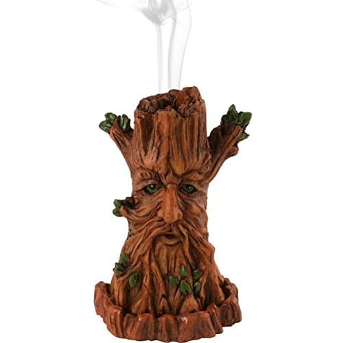 Image of Brown Tree Man Design Incense Cone Holder - 12cm x 7.5cm (1 Pc) - Eye-catching Design - Perfect for Home & Office