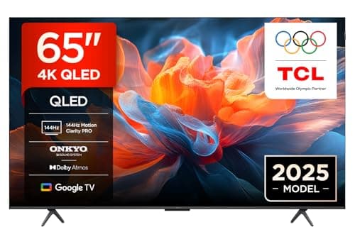 Image of TCL 65T8C-UK 65 Inch 4K 144Hz Gaming QLED Onkyo 2.1 Dolby Atmos Google TV with Dolby Vision & HDR 10+ BBC iPlayer (2025 Model)