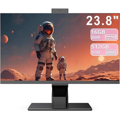 Image of All-in-One PC 23.8" Touch Screen Core i7 (Up to 3.0 GHz) 16GB RAM 512GB SSD FHD IPS Display Pop-Up Webcam Dual Band WiFi 6.0 Bluetooth 5.3 Wired Mouse & Keyboard Included – Ideal for Home Office