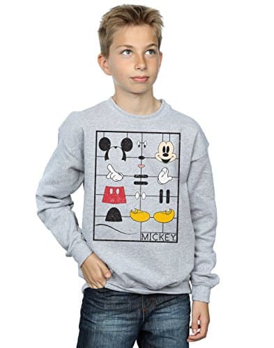 Image of Disney Boys Mickey Mouse Construction Kit Sweatshirt 5-6 Years Sport Grey
