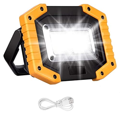 Image of Beizkna 30W LED Work Light Rechargeable Portable COB Floodlight Super Bright 2000LM Battery Outdoor Security Light USB Waterproof for Camping Hiking Fishing Emergency Garage Workshop
