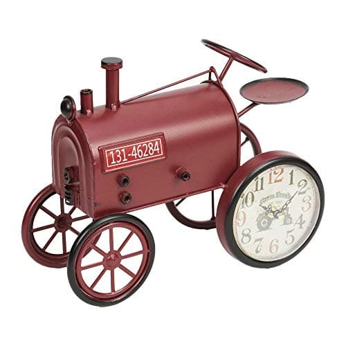Image of Widdop Hometime Mantel Clock Red Tractor