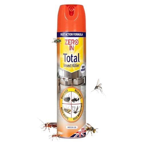 Image of Zero In Total Indoor Insect Killer – Knockdown Action for Indoor Flying & Crawling Insects, – Low Odour, Stain-Free Bug Spray - Suitable for Home – 300ml