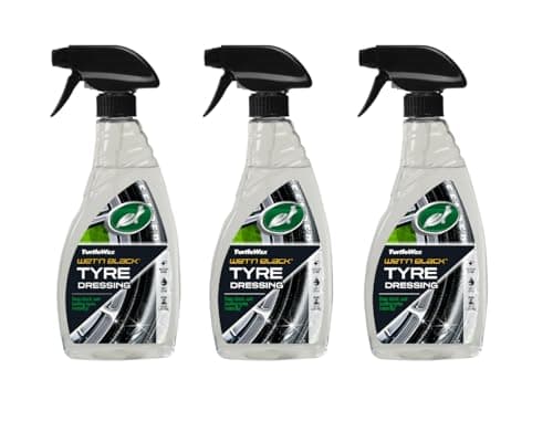 Image of Turtle Wax 51801 Wet N Black Car Tyre Cleaning & Shine For Wet Look 3 x 500ml