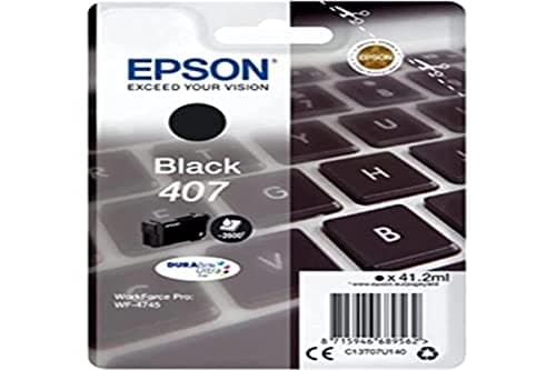 Image of Epson 407 Black Keyboard Genuine, Ink Cartridge DuraBrite Ultra WorkForce Pro WF-4745DTWF