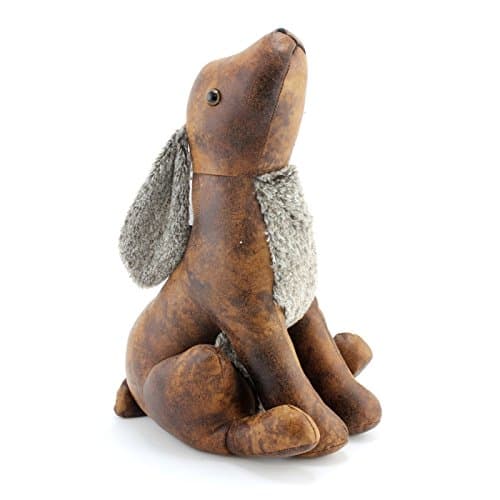 Image of Lesser & Pavey Door Stops Faux Leather Hare Doorstop Home & Office | Stylish Door Wedges & Door Stoppers for Floor | Door Stops for Indoors & Outdoors | Decorative Wedges for Bedroom & Living Room