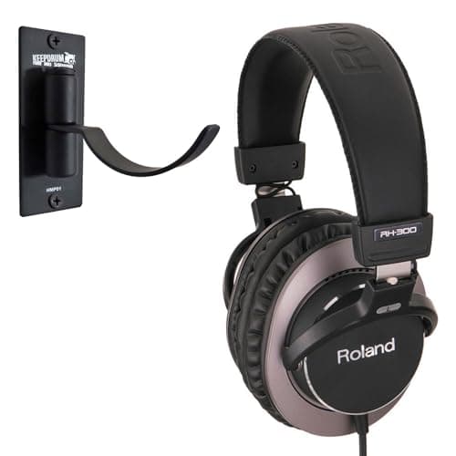 Image of Roland RH-300 Closed Studio Headphones + Keepdrum Headphones Wall Mount