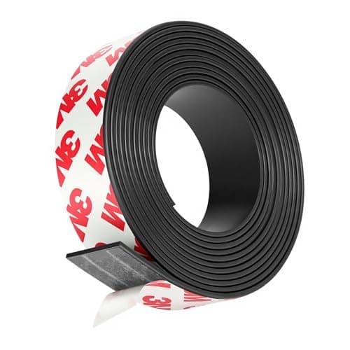 Image of Flintronic 2m Magnetic Tape Self Adhesive, 20mm Magnet Strips for Window Screen/Door Curtain, Magnetic Strips with self Adhesive Backing, Cut and Stick Freely, for Whiteboards, Fridge Organization