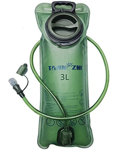 Image of TANNOZHE Hydration Bladder 3 Litre Leak Proof Water Bladder,BPA Free Hydration Pack Replacement,Sports Travel Reservoir Hydration Bag Pack Hiking Outdoor-Green