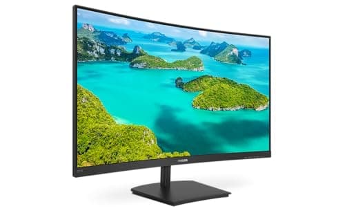 Image of Philips 271E1SCA - 27 Inch FHD Curved Monitor, 75Hz, 4ms, VA, AMD FreeSync, Speakers, FlickerFree (1920 x 1080, 250 cd/m², VGA/HDMI)