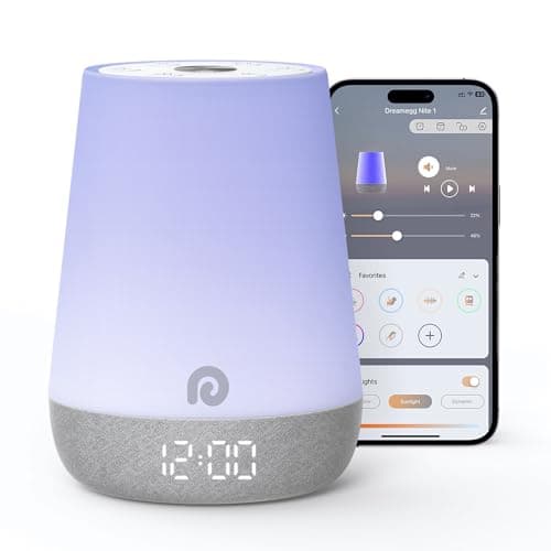 Image of Dreamegg Sleep Trainer Clock - White Noise Machine with 34 Soothing Sounds for Baby Adults, Alarm Clock with Lights, Ok to Wake, Nap Timer, White Noise App Control for Nursery Sleep Bedroom Routine
