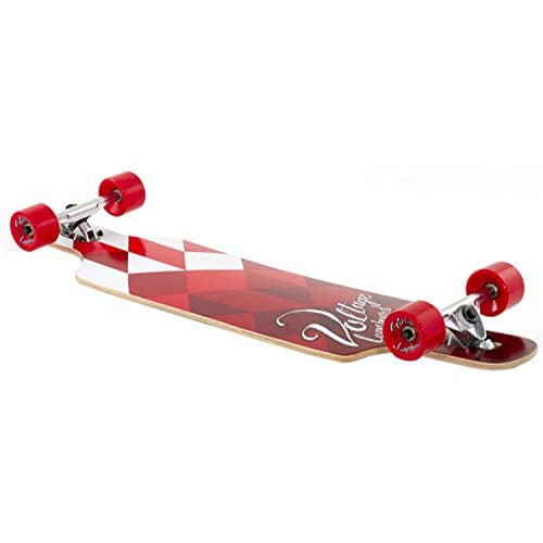 Image of Unbekannt Voltage White Drop Through Complete Longboard – 39 inch