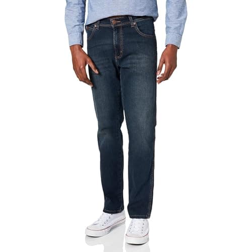 Image of Wrangler Men's Texas Contrast Straight Jeans, Vintage Tint, 46W / 34L