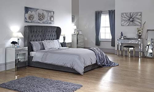 Image of GFW Dakota Lift Up Ottoman Bed, Double, Pewter Grey