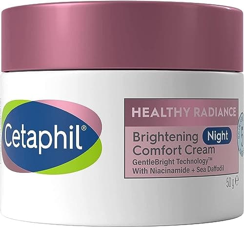 Image of Cetaphil Night Cream, 50g, Healthy Radiance Face Brightening Moisturiser For Hyperpigmentation, With Niacinamide, Packaging May Vary