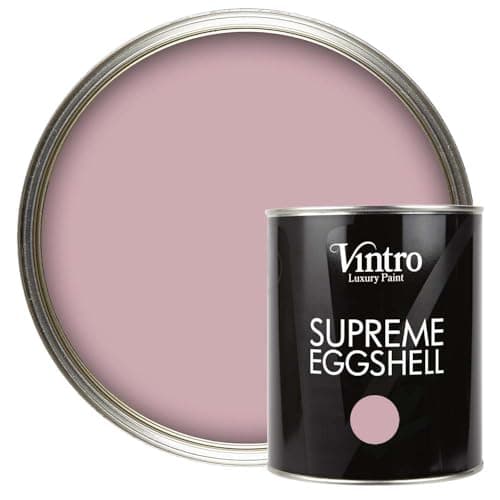 Image of Vintro Paint | Satin Furniture Paint | Pink | Eggshell Paint | for Walls | Wood | Doors | Trim | 1 Litre (Albert Bridge - Dusky Pink)