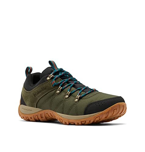 Image of Columbia Men's Peakfreak Venture LT low rise hiking shoes, Green (Nori x Deep Wave), 8 UK