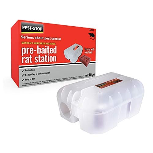 Image of Pest-Stop Super Rat & Mouse Pre Baited Station Killer Wax Blocks 6x10g Easy Use