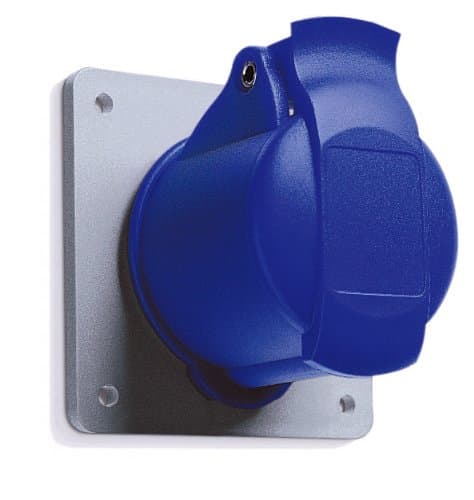 Image of MK Commando K9433 32A 2P+E 200-250V Straight Socket Outlet (IP44) - Blue