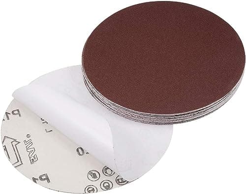 Image of BOXONLY 6-Inch PSA Sanding Disc Adhesive-Backed Sanding Sheets Aluminum Oxide Adhesive Back Sandpaper 120 Grit 20 Pcs