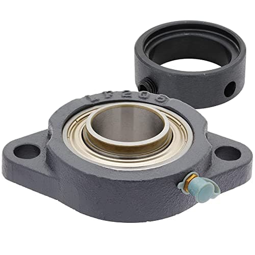 Image of SALF206-20G - 2-Bolt Flange-Mount Ball Bearing Unit, Insert Bearing SA206-20G, Cast Iron Housing LF206, Bore Shaft 1-1/4 in (31.75 mm), Set Screw Locking, 4.45 in (113.03 mm) Flange Length