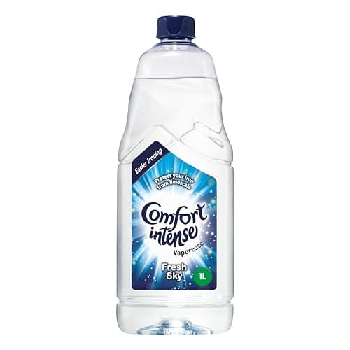 Image of Comfort Intense Vaporesse Fresh Sky Ironing Water prevents limescale and gives your laundry a fresh, uplifting fragrance for easy ironing 10x 1 L