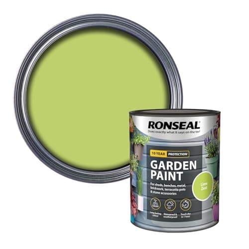 Image of Ronseal RSLGPLZ750 GPLZ750 Garden Paint Lime Zest 750ml, 750 ml