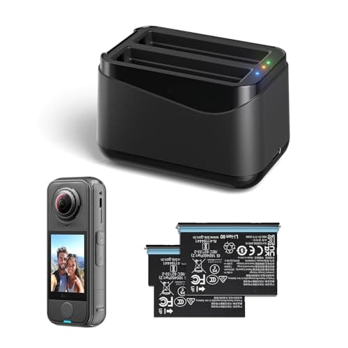 Image of Battery Charger for Insta360 X4 Air, Action Camera Batteries Fast Charging Station with Charging Cable