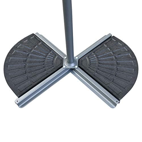 Image of Green Bay 2 Pack Banana Parasol Base Cement Concrete Parasol Umbrella Stand Weights Garden Outdoor Accessories