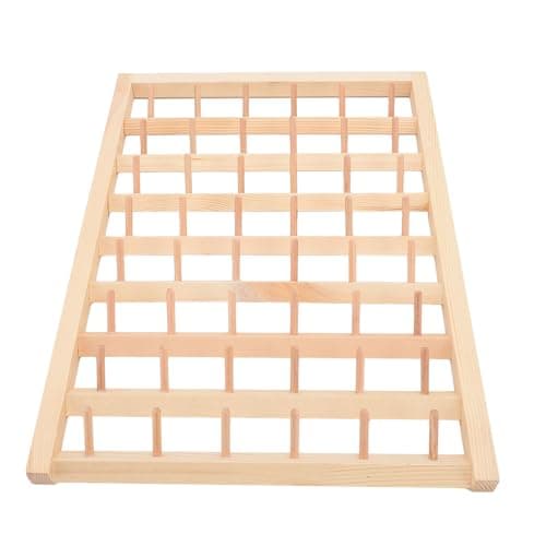 Image of Ahgsup Wooden Thread Holder Wall Mounted Sewing Spool Organizer for Colorful Thread Display