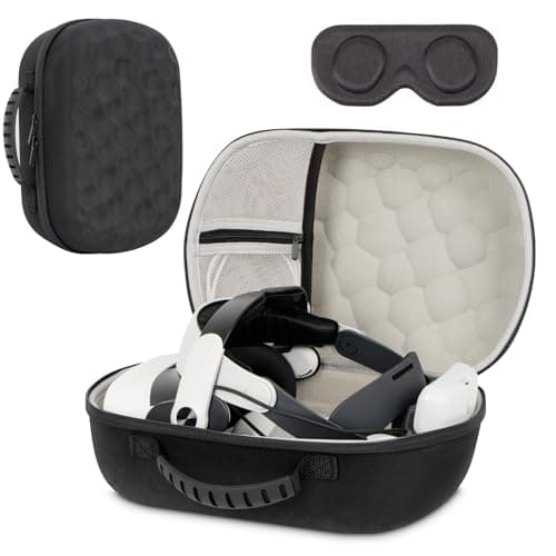 Image of XINGFUDAO Large Carrying Case for Meta Quest 3/Quest 3S, Travel Case for Bobovr S3 Pro/M3 Pro/Kiwi Design/Maecker Battery Headstrap and Accessories
