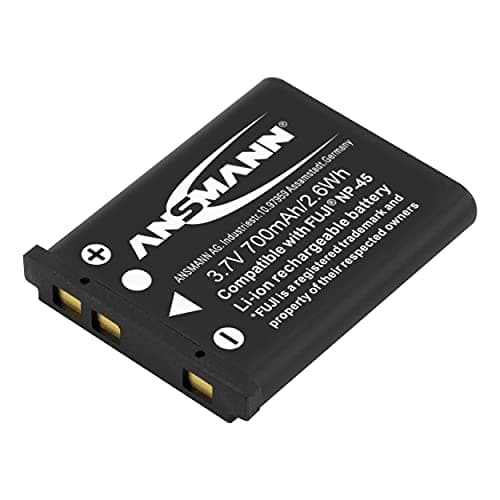 Image of ANSMANN Li-Ion 3.7V Camera Battery Replacement For NP-45 / NP-45S [Pack of 1] Compatible with Fuji & Fujifilm Cameras Incl Fuji FinePix J10/ J110W, Fujifilm FinePix XP80 & Many More - 5 Year Warranty