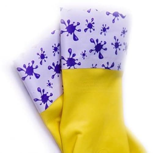 Image of GUBBERLOVES Rubber Gloves For Children Gardening & Washing up Gloves Designed for Children - Kids Gloves That Fit Properly - (SPLASHES XXS 2-5 Years)