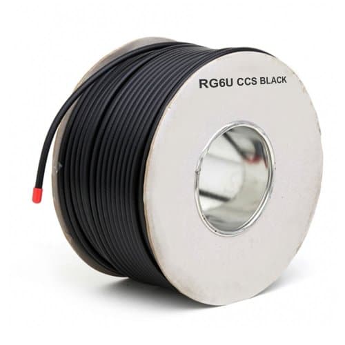 Image of kenable 75 Ohms RG6U Coaxial Sky Satellite Cable Reel 100m Lead Black [100 metres]