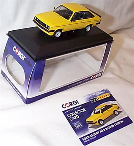 Image of Corgi Vanguards Ford Escort Mk2 RS2000 in Signal Yellow vehicle 1:43 scale diecast model,VA14900-01