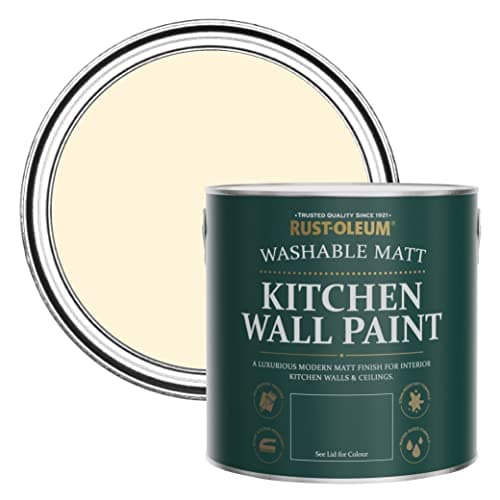 Image of Rust-Oleum Cream Washable Kitchen Wall Paint in Matt Finish - Clotted Cream 2.5L