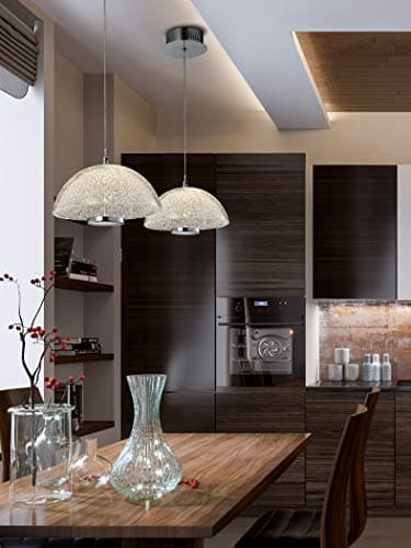 Image of Schuller Integrated LED Crystal Dome Ceiling Pendant Chrome