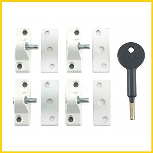 Image of Yale Locks 8K118 Economy Window Lock White Finish Pack 4 Visi Pack