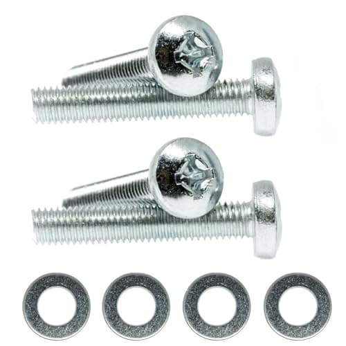 Image of M8 x 30mm TV Wall Mount Bracket Screws for TVs All Brands Pan Head Bolts + Washers H01B